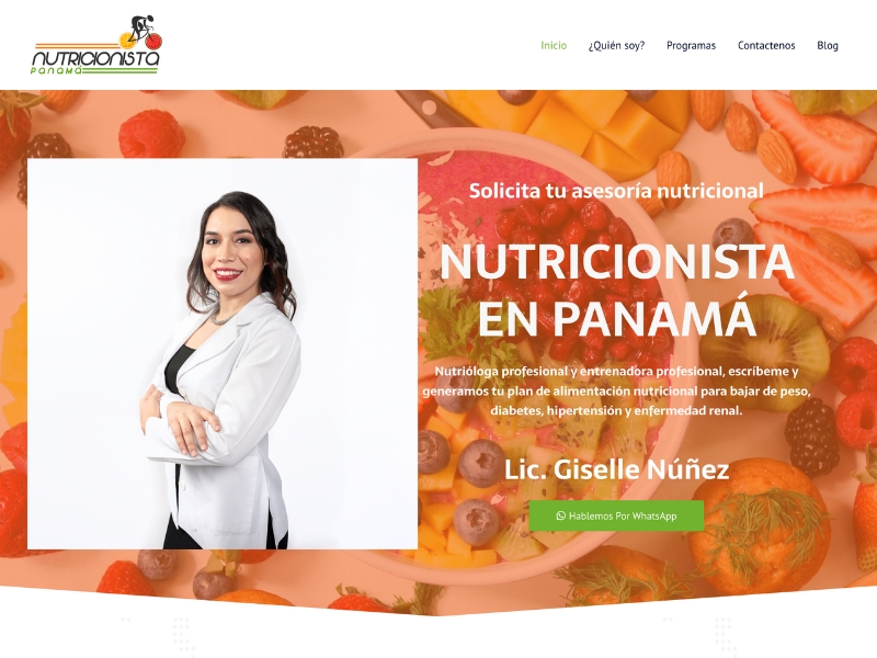 Giselle Núñez — Nutricionista web